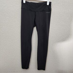 Brooks Leggings Womens Medium Black Running Back Zipper Pocket Stretchy Activewe